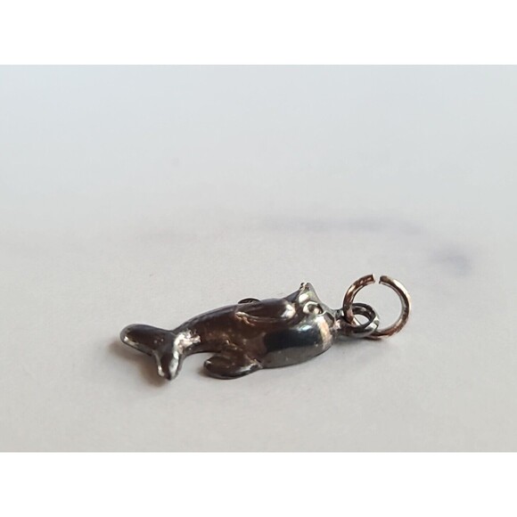 925 Dolphin Charm Pendant Vintage - Picture 7 of 10